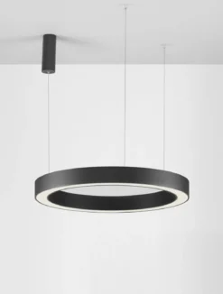 Nova Luce 9345642 MORBIDO LED Pendelleuchte 80cm 2700-4000K Schwarz dimmbar