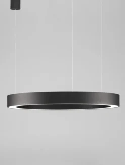 Nova Luce 9345642 MORBIDO LED Pendelleuchte 80cm 2700-4000K Schwarz dimmbar