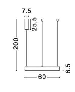 Nova Luce 9530209 MOTIF LED Pendelleuchte 60cm CCT 2700-6000K Weiss dimmbar