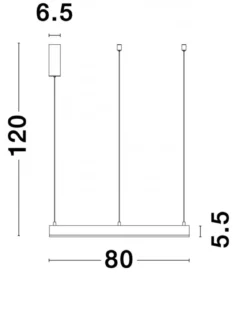 Nova Luce 9190848 MOTIF LED Pendelleuchte 80cm 3000K Schwarz dimmbar