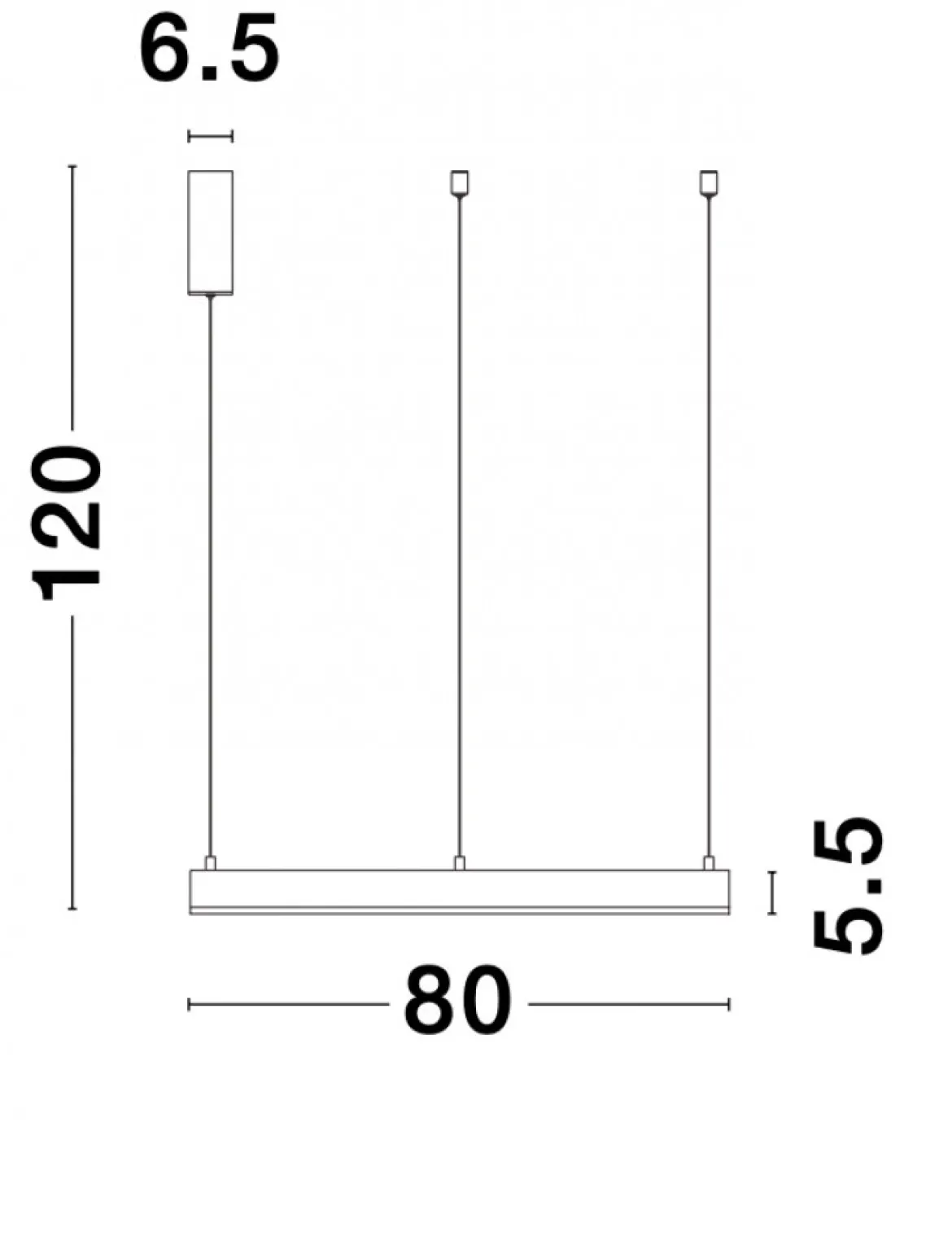 Nova Luce 9190848 MOTIF LED Pendelleuchte 80cm 3000K Schwarz dimmbar