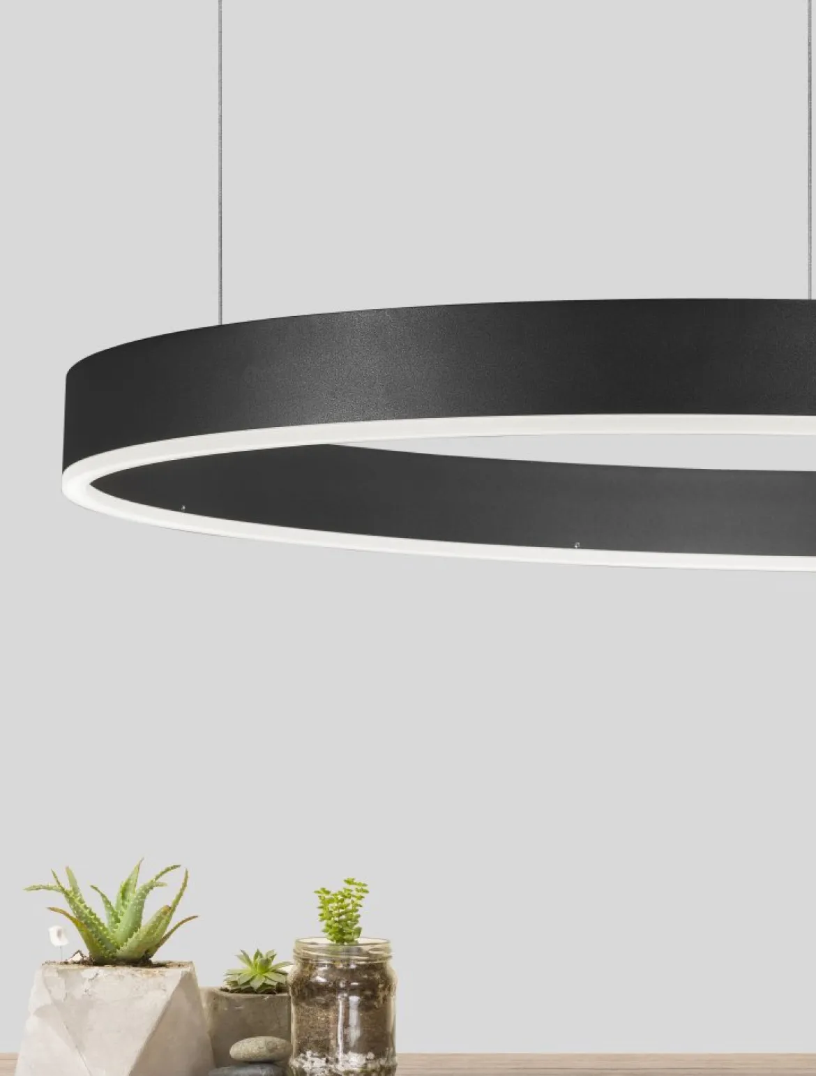 Nova Luce 9190848 MOTIF LED Pendelleuchte 80cm 3000K Schwarz dimmbar