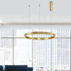 Nova Luce 9190648 MOTIF LED Pendelleuchte 80cm 3000K Messing Gold dimmbar