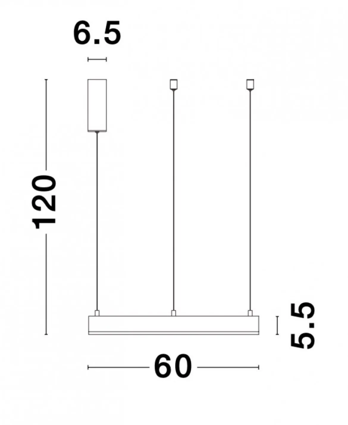 Nova Luce 9190740 MOTIF LED Pendelleuchte 60cm 3000K Weiss dimmbar