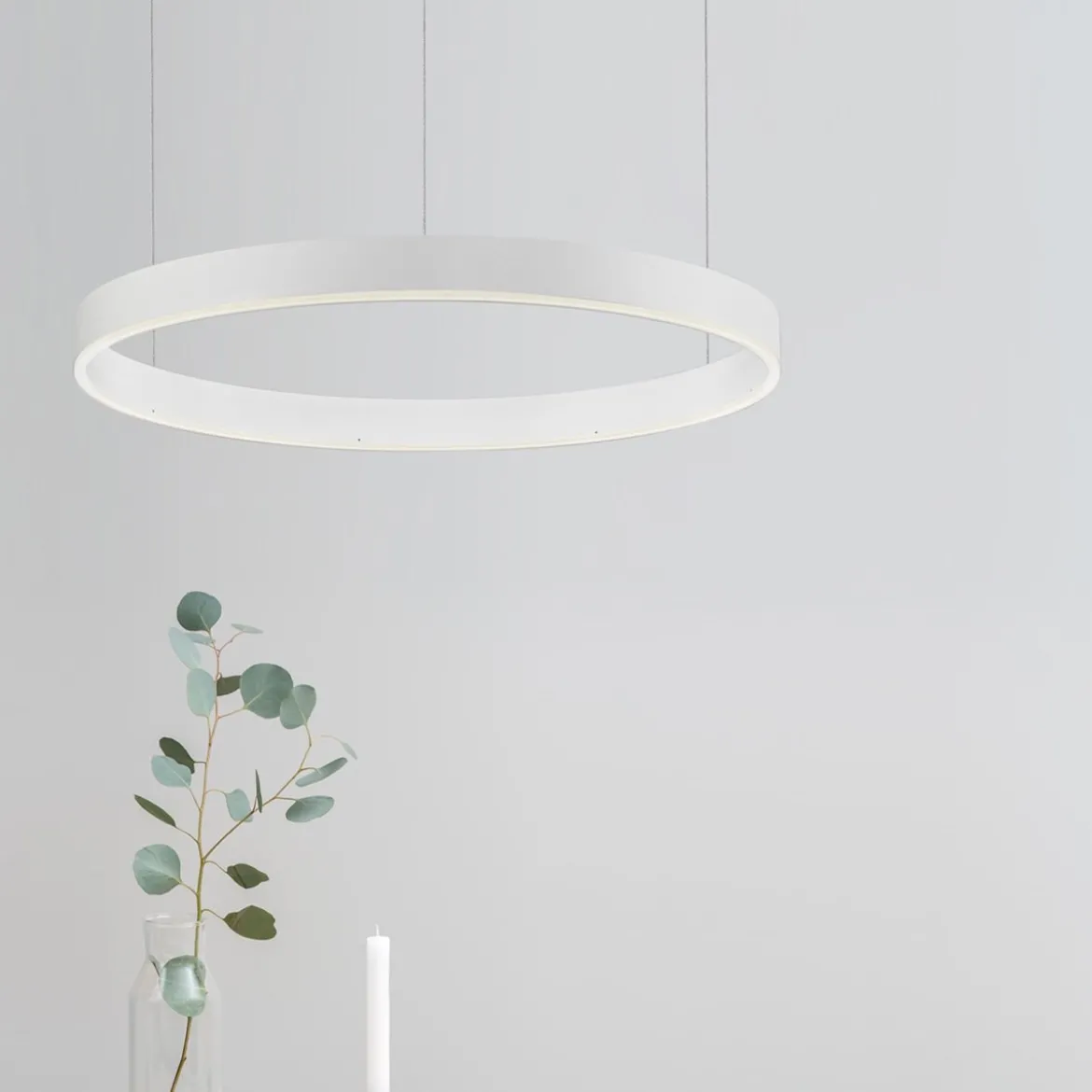 Nova Luce 9190740 MOTIF LED Pendelleuchte 60cm 3000K Weiss dimmbar