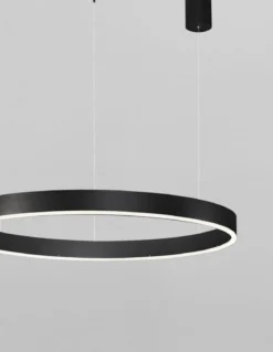 Nova Luce 9190840 MOTIF LED Pendelleuchte 60cm 3000K Schwarz dimmbar
