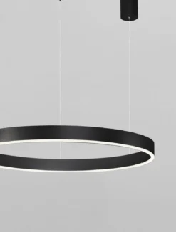 Nova Luce 9530212 MOTIF LED Pendelleuchte 60cm CCT 2700-6000K Schwarz dimmbar