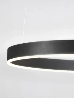 Nova Luce 9530213 MOTIF LED Pendelleuchte 80cm CCT 2700-6000K Schwarz dimmbar