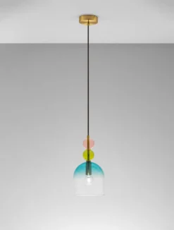 Nova Luce 9009233 MURANO Pendelleuchte 1-flammig Gold Multifarben E14