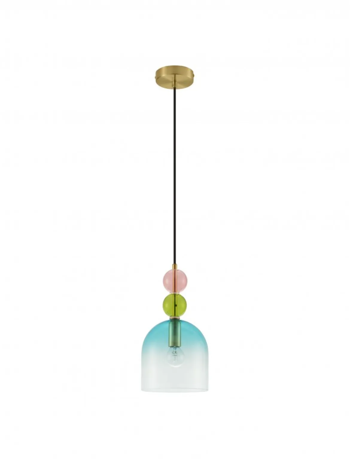 Nova Luce 9009233 MURANO Pendelleuchte 1-flammig Gold Multifarben E14