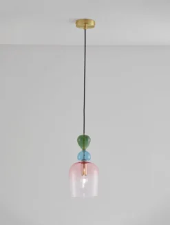 Nova Luce 9009234 MURANO Pendelleuchte 1-flammig Gold Multifarben E14