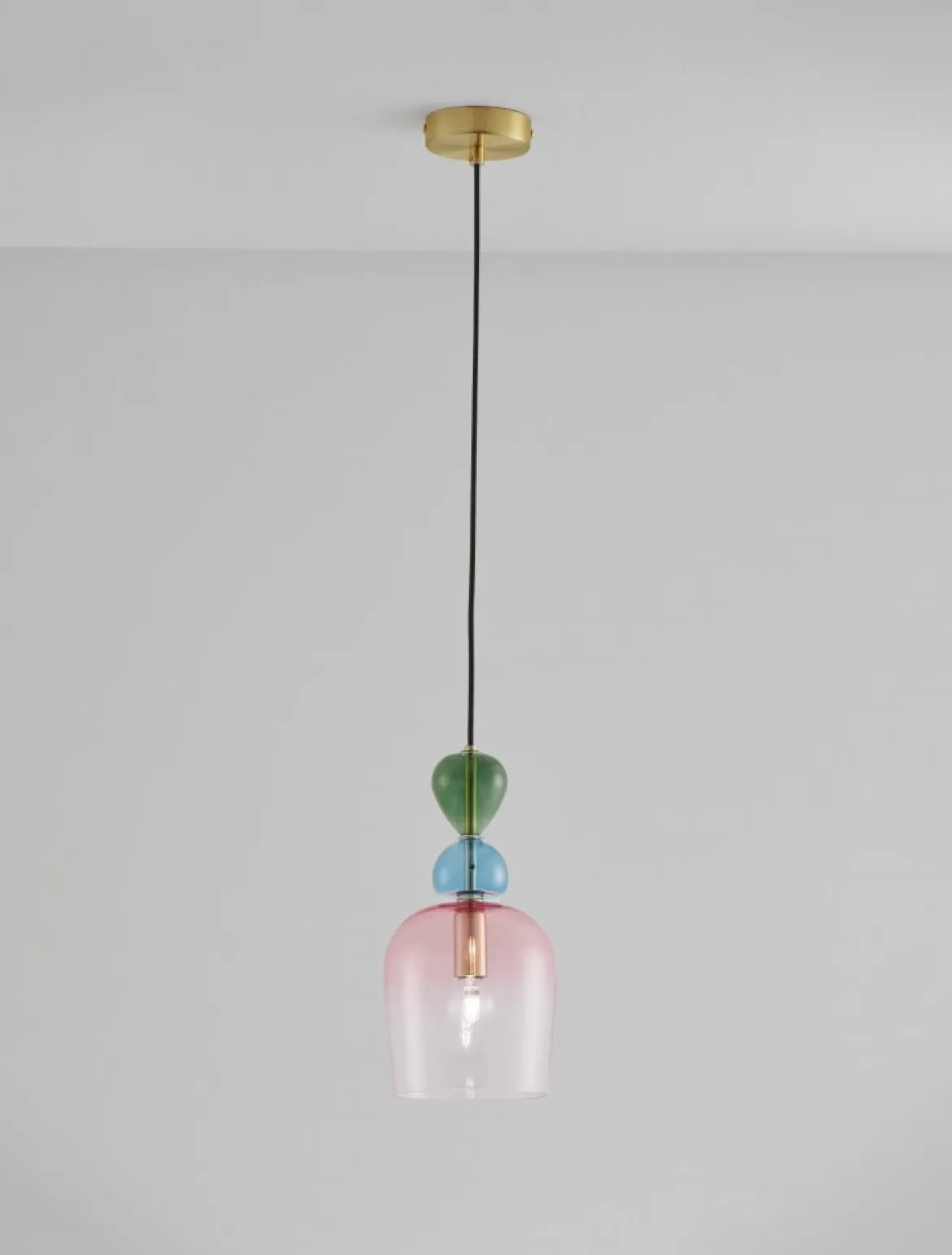 Nova Luce 9009234 MURANO Pendelleuchte 1-flammig Gold Multifarben E14