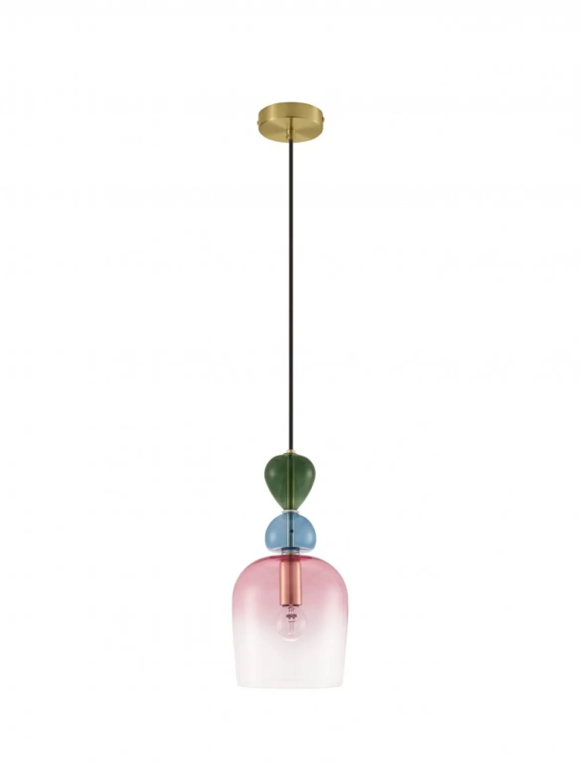 Nova Luce 9009234 MURANO Pendelleuchte 1-flammig Gold Multifarben E14