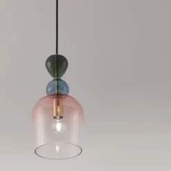 Nova Luce 9009234 MURANO Pendelleuchte 1-flammig Gold Multifarben E14