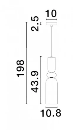 Nova Luce 9009236 MURANO Pendelleuchte 1-flammig Gold Multifarben E14