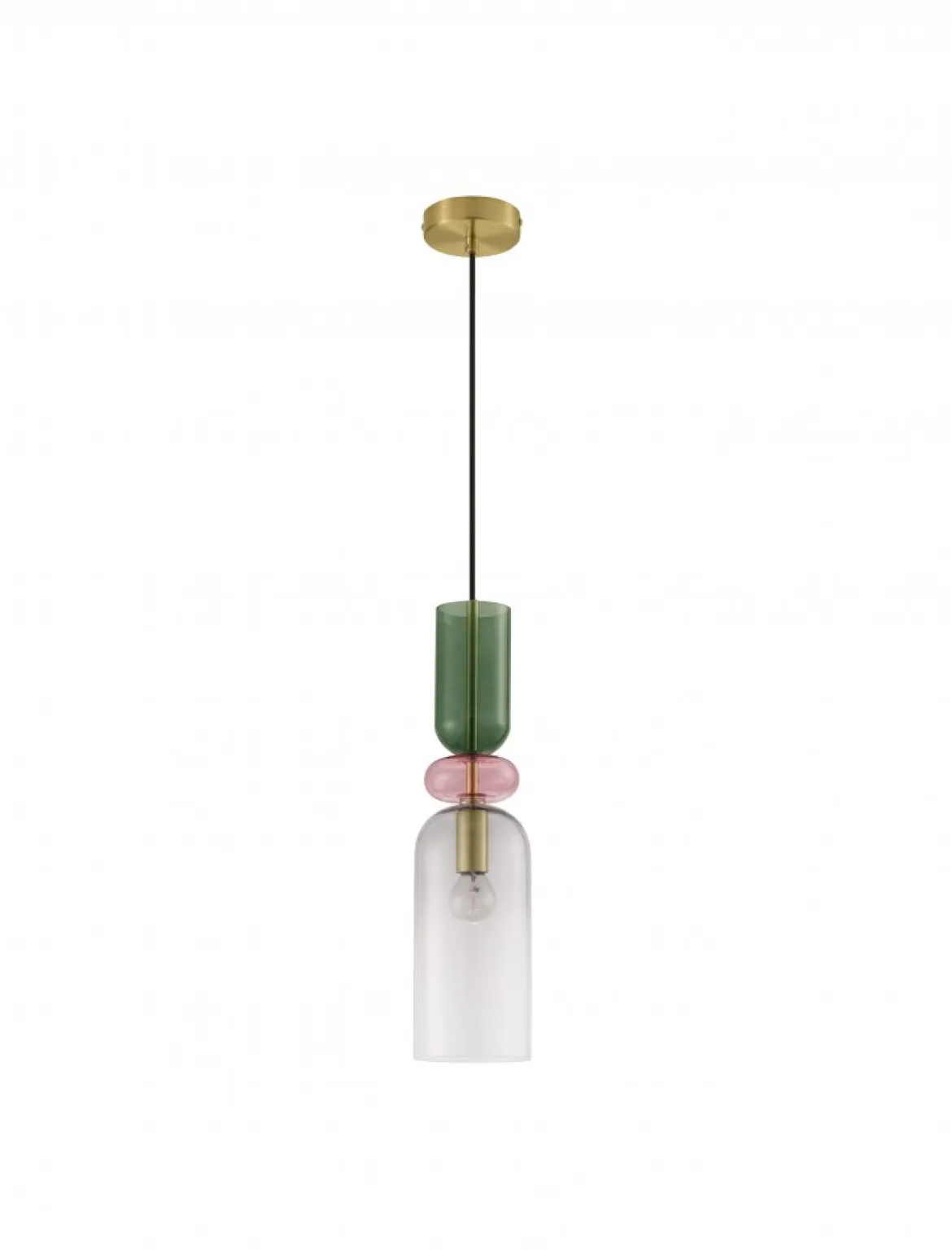 Nova Luce 9009236 MURANO Pendelleuchte 1-flammig Gold Multifarben E14