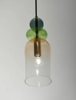 Nova Luce 9009235 MURANO Pendelleuchte 1-flammig Gold Multifarben E14