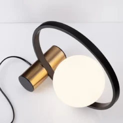 Nova Luce 9624094 NESO Tischleuchte Gold Schwarz Weiss E14