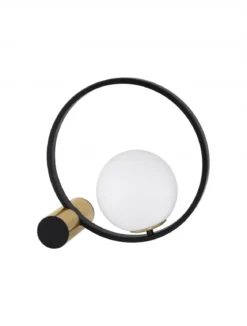 Nova Luce 9624094 NESO Tischleuchte Gold Schwarz Weiss E14