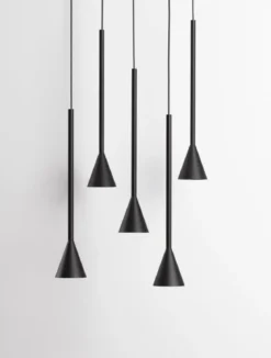 Nova Luce 9060219 NET LED Pendelleuchte 5-flammig rund 3000K Schwarz dimmbar