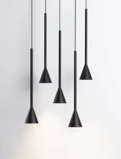 Nova Luce 9060219 NET LED Pendelleuchte 5-flammig rund 3000K Schwarz dimmbar