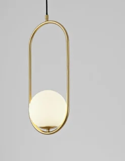 Nova Luce 9988170 OBITAR Pendelleuchte 1-flammig Gold Weiss G9