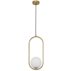 Nova Luce 9988170 OBITAR Pendelleuchte 1-flammig Gold Weiss G9