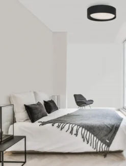 Nova Luce 9085221 OBY LED Deckenleuchte 45cm 3000K Schwarz