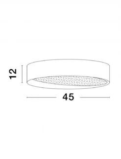 Nova Luce 9085221 OBY LED Deckenleuchte 45cm 3000K Schwarz