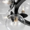Nova Luce 9009249 ODILLIA Pendelleuchte 11-flammig Schwarz Transparent G9