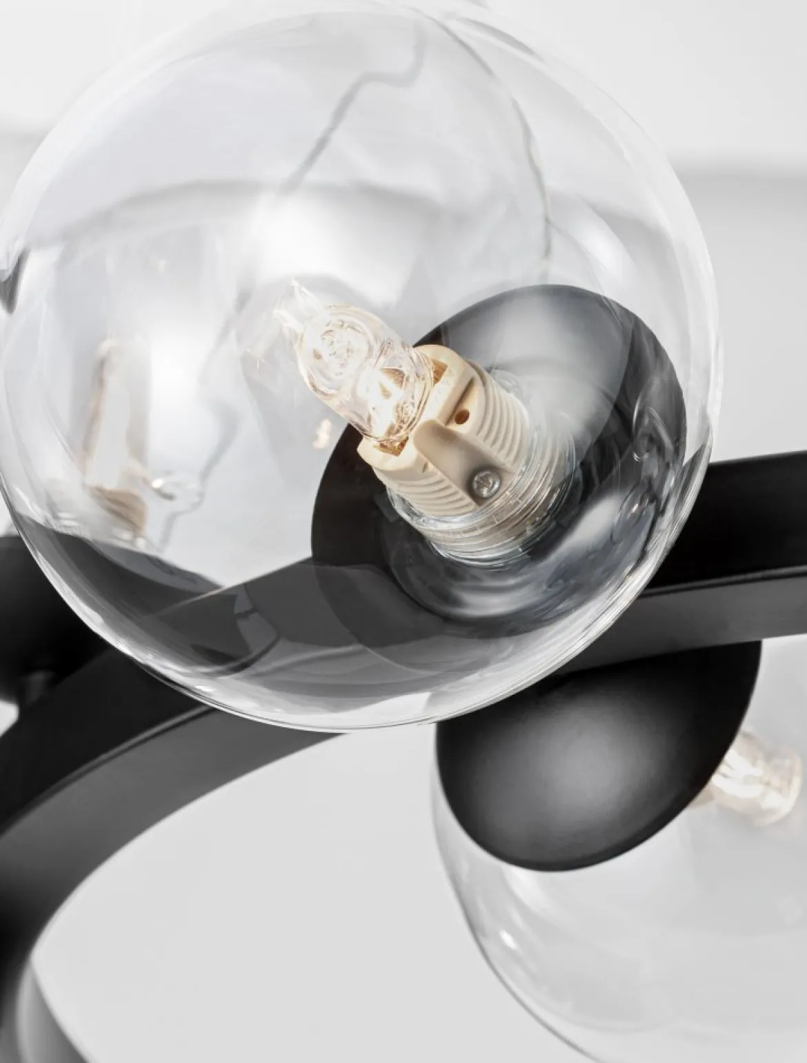 Nova Luce 9009249 ODILLIA Pendelleuchte 11-flammig Schwarz Transparent G9