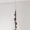 Nova Luce 9009251 ODILLIA Pendelleuchte 6-flammig Schwarz Transparent G9