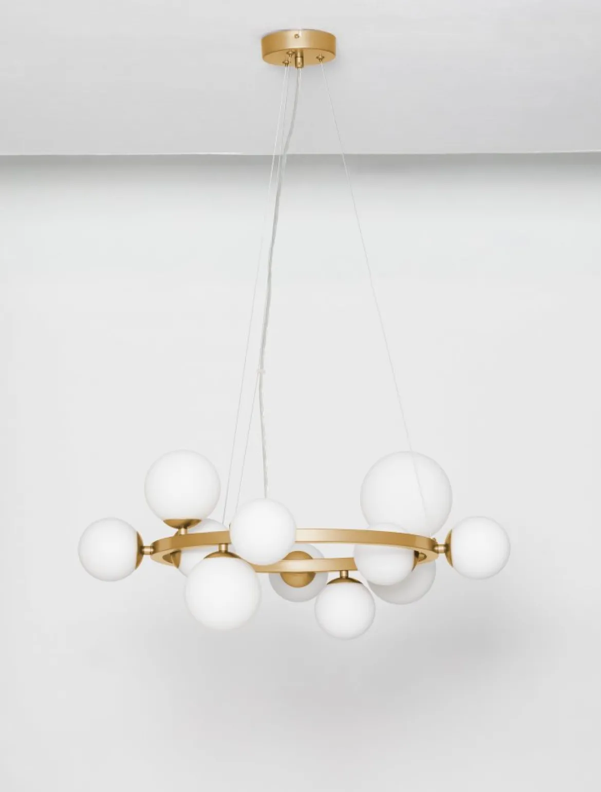 Nova Luce 9028856 ODILLIA Pendelleuchte 11-flammig Gold Weiss G9
