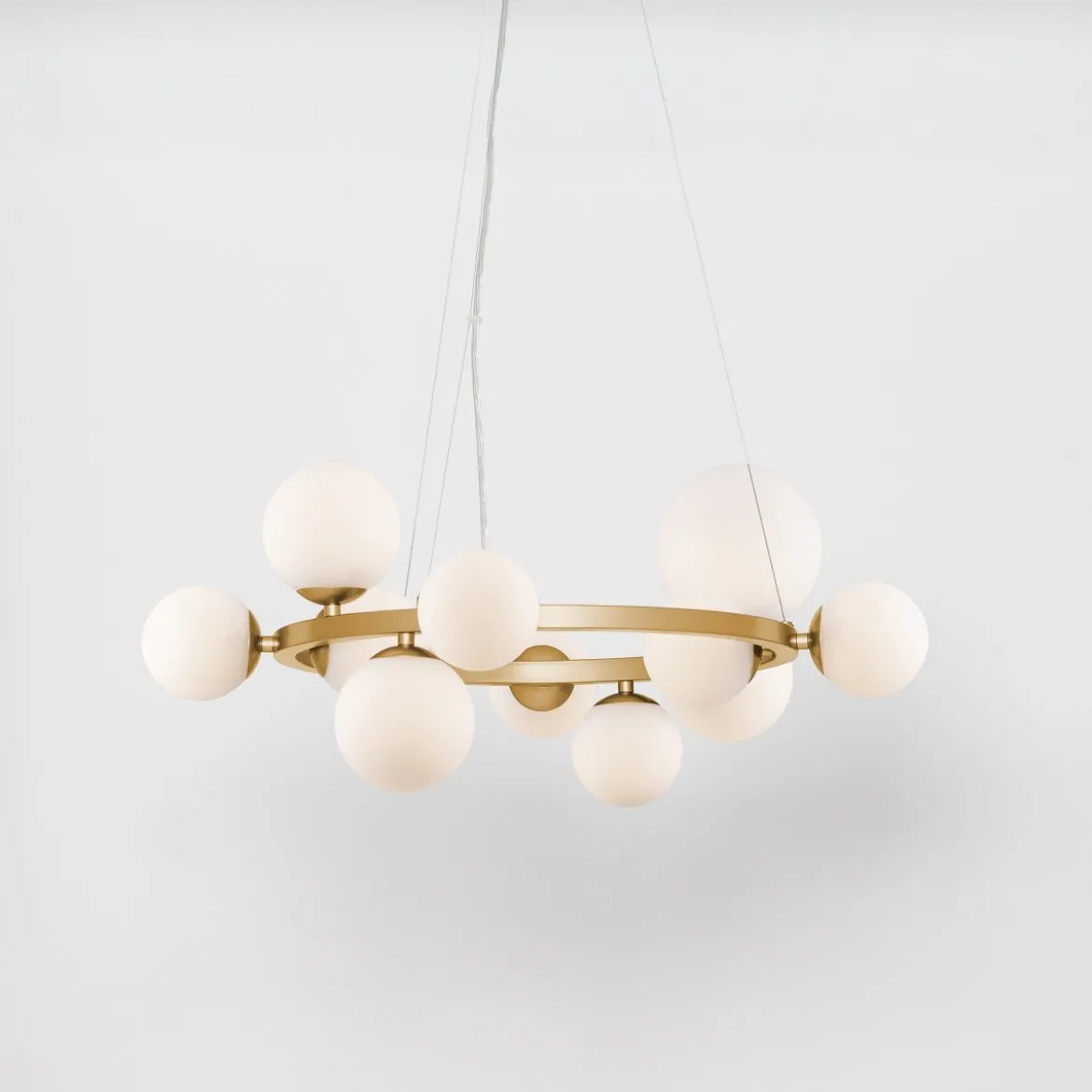 Nova Luce 9028856 ODILLIA Pendelleuchte 11-flammig Gold Weiss G9