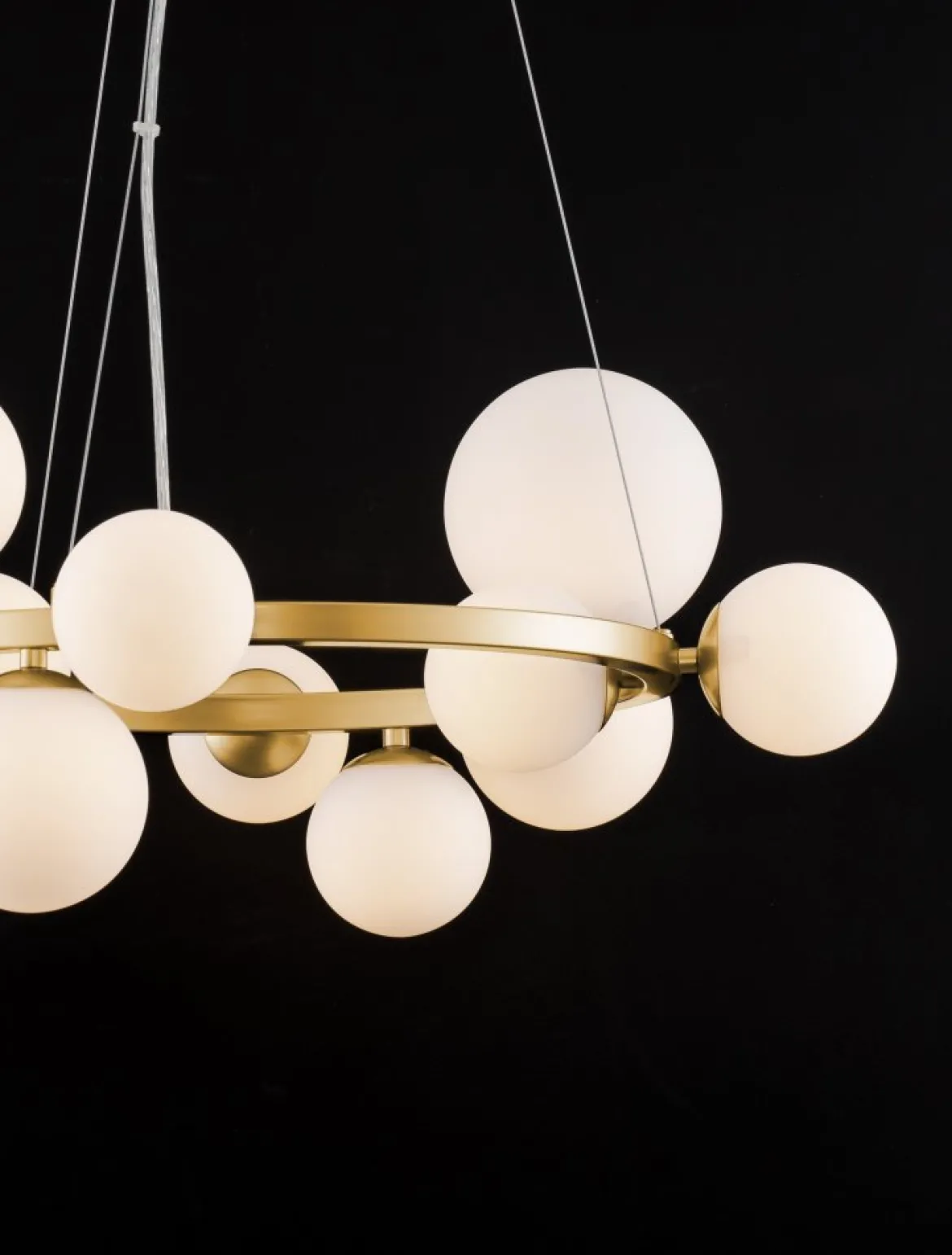 Nova Luce 9028856 ODILLIA Pendelleuchte 11-flammig Gold Weiss G9