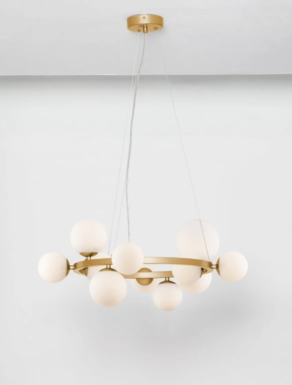 Nova Luce 9028856 ODILLIA Pendelleuchte 11-flammig Gold Weiss G9
