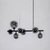 Nova Luce 9028857 ODILLIA Pendelleuchte 7-flammig Schwarz Rauchglas G9