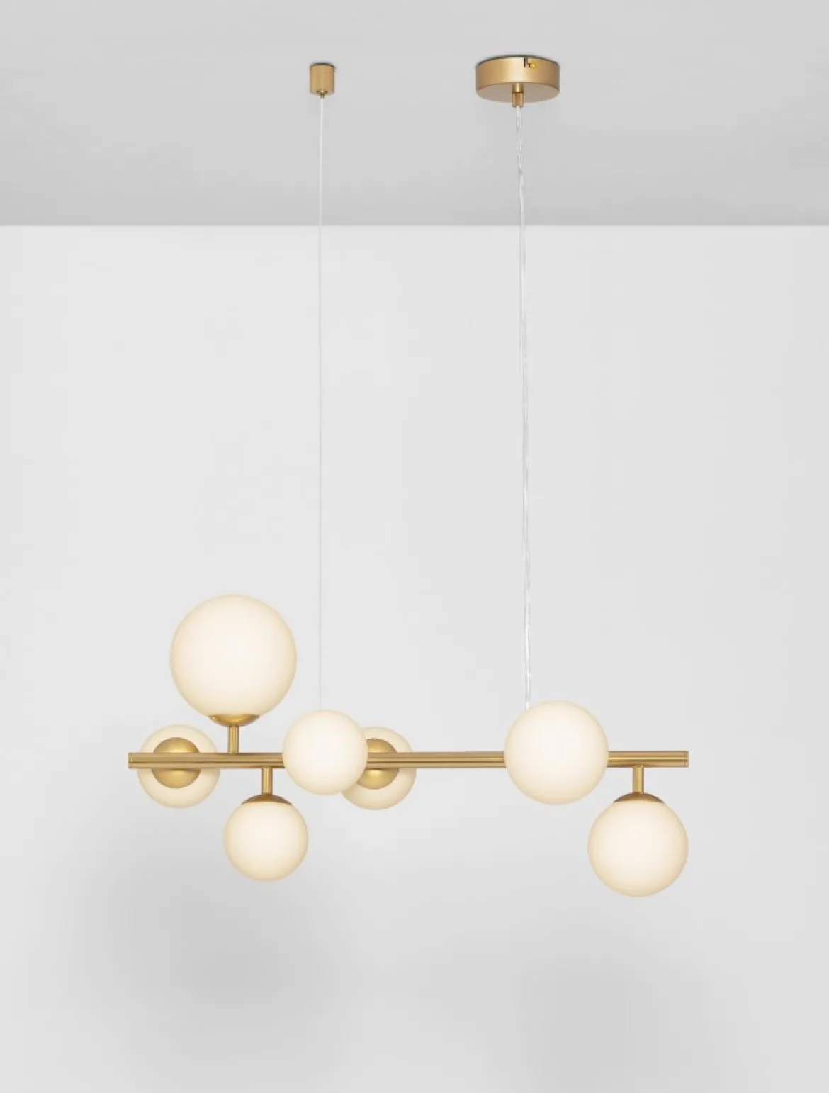 Nova Luce 9028858 ODILLIA Pendelleuchte 7-flammig Gold Weiss G9