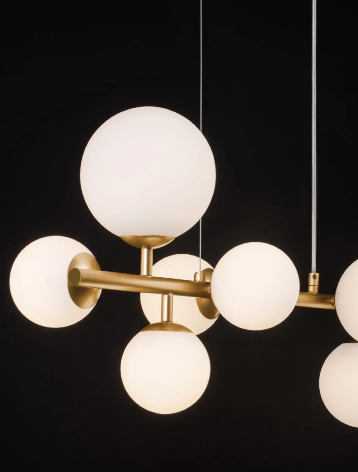 Nova Luce 9028858 ODILLIA Pendelleuchte 7-flammig Gold Weiss G9