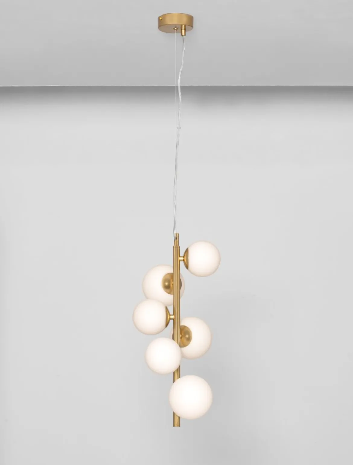 Nova Luce 9028860 ODILLIA Pendelleuchte 6-flammig Gold Weiss G9