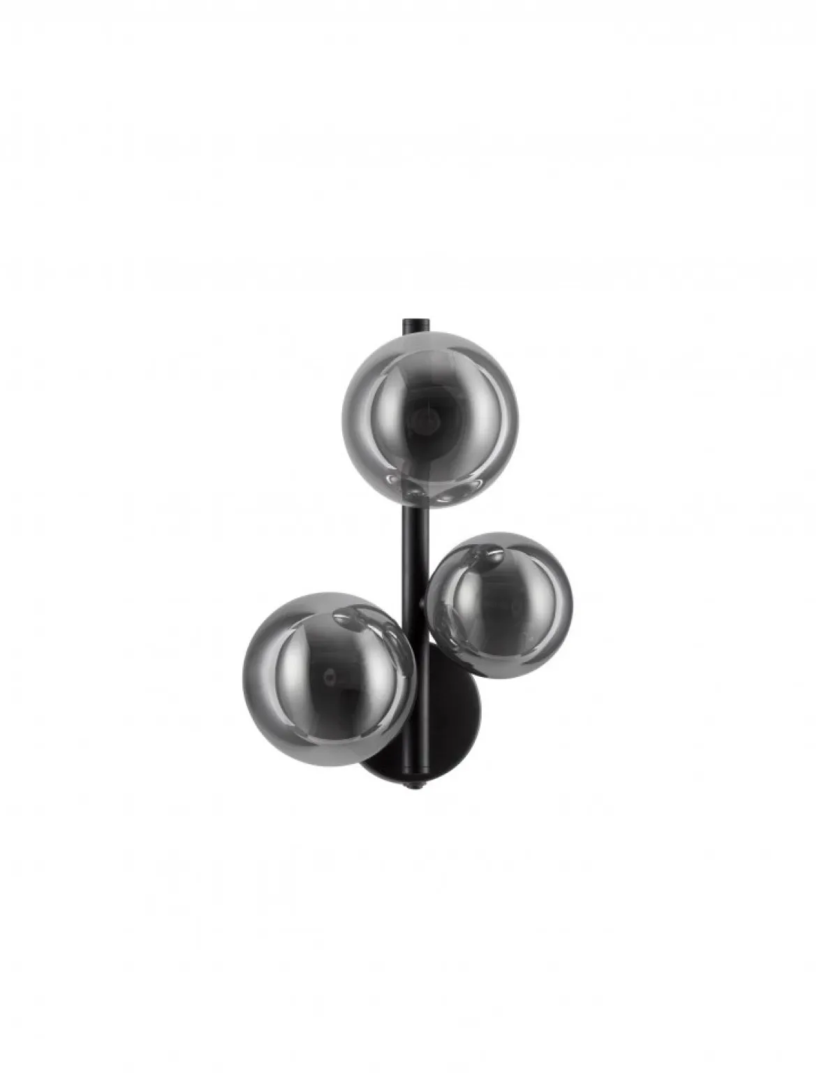 Nova Luce 9028861 ODILLIA Wandleuchte 3-flammig Schwarz Rauchglas G9