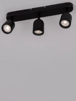 Nova Luce 9555817 ORSON Deckenleuchte 3-flammig Schwarz GU10