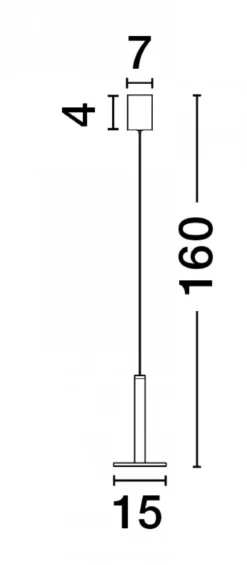 Nova Luce 9695226 PALENCIA LED Pendelleuchte 15cm 3000K Schwarz