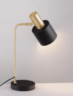 Nova Luce 9050161 PAZ Tischleuchte Gold Schwarz E14