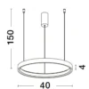Nova Luce 9345614 PERRINE LED Pendelleuchte 40cm 3000K Silber dimmbar