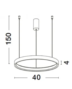 Nova Luce 9345614 PERRINE LED Pendelleuchte 40cm 3000K Silber dimmbar