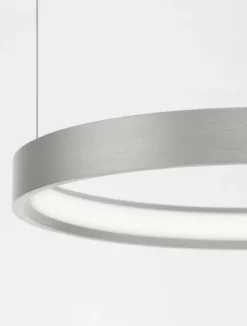 Nova Luce 9345614 PERRINE LED Pendelleuchte 40cm 3000K Silber dimmbar