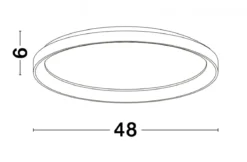 Nova Luce 9853673 PERTINO LED Deckenleuchte 48cm 3000K Weiss dimmbar