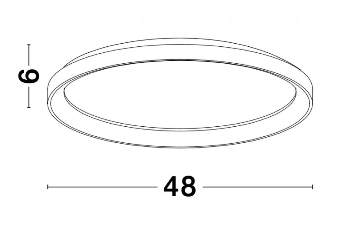 Nova Luce 9853673 PERTINO LED Deckenleuchte 48cm 3000K Weiss dimmbar