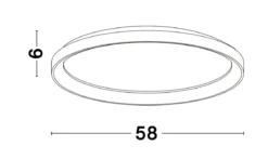 Nova Luce 9853675 PERTINO LED Deckenleuchte 58cm 3000K Weiss dimmbar